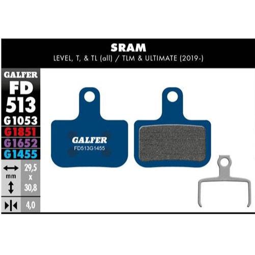 GALFER Pastillas de Freno Disco FD549 - Sram Level, T, TL (all), TLM & Ultimate (2019-), Force AXS