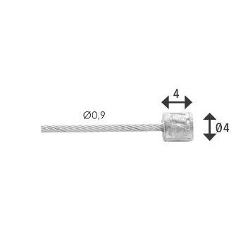 Cable Cambio ELVEDES Acero INOX  0.9mmX2500mm