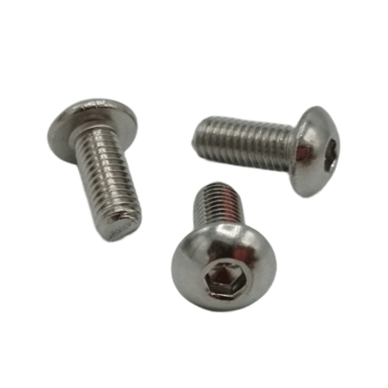 Tornillo de cabeza abombada hexagonal M4X12mm - Acero INOX - 1 Unidad