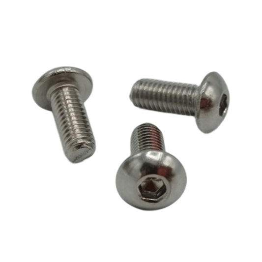 Tornillo de cabeza abombada hexagonal M4X12mm - Acero INOX - 1 Unidad
